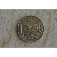 Гвинея 10 франков 1985 с 1 руб