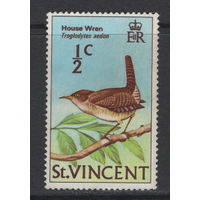 Сент-Винсент 1970** Фауна Птицы Домовой крапивник (Mi#258)