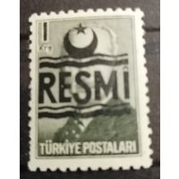 Турция 1951 Президент надпечатка