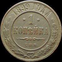 1 копейка 1899, Рельеф! С 1 Рубля!