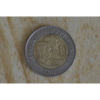 Филиппины 10 писо 2001 с 1 руб