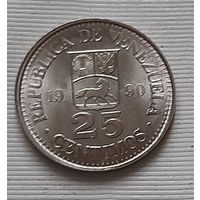 25 сентимо 1990 г. Венесуэла