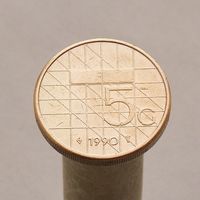 Нидерланды 5 гульденов 1990