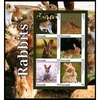 2019 Гренада 7799-7804KL Фауна - Кролики 22,00 евро