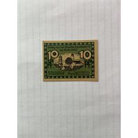 10 пфенигов (нотгельды) г. Германия Ауэрбах-1402