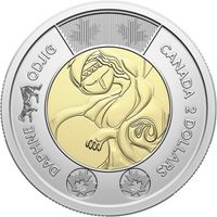Канада 2 доллара, 2025 Посвящение жизни и творчеству Дафны Оджиг UNC