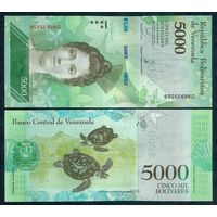 Венесуэла 5000 боливар 2017 год, UNC