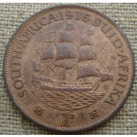 1 пенни 1936 Южная Африка