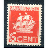 Нидерландские колонии - Суринам - 1936/39г. - нидерландский корабль, 6 с - 1 марка - MH, пятнышко на лицевой стороне [Mi 185]. #3-WB-87-A-1