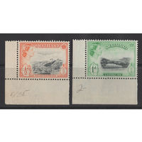Свазиленд 1956 ** часть серии 2 марки (SG 53-54) угол