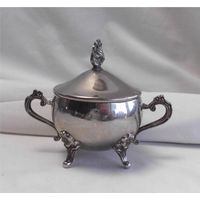 Сахарница с крышкой Серебрение Германия 03