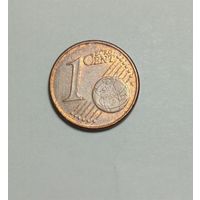 1 евроцент Германия 2002 Брак выщербина