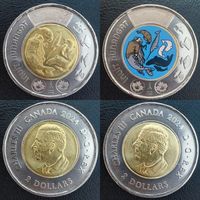Канада 2 доллара, 2024 Чествование инуитов Нунангат 2 монеты (обычная + цветная).