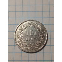1 франк Швейцария 1993 год