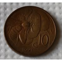 Италия 10 чентезимо, 1921 (14-10-1)
