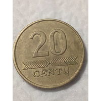 20 центов Литва 1997 год