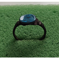 Кольцо с синим камнем. 18 мм. XVIII-XIXв. лот ок-2