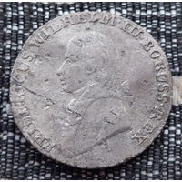 Германия Пруссия 4 гроша 1807 года. Фридрих Вильгельм III (1797-1840). Серебро! Сторгуй за свою цену, предложи обмен!