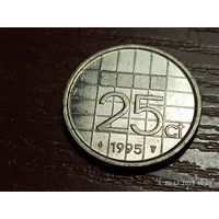 Нидерланды 25 центов 1995