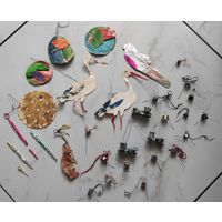 Самодельные елочные игрушки. Аксессуары к елочным игрушками. СССР.