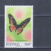 [1097] Бурунди 1993. Фауна.Бабочка. Концовка серии. БЕЗ КЛЕЯ. Кат.5 е.