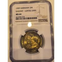 2 марки 1909 ms 64 NGC - университет Лейпцига
