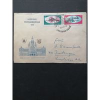 ГДР 1971 КПД с полной серией марок "Международная весенняя торговая ярмарка в Лейпциге" (спецгашение) Mi.1653-1654 каталог 0.70 евро