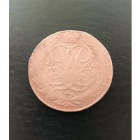 5 копеек 1761г. Разновидность. У орла контурный хвост.