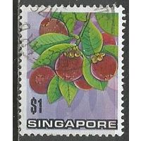 Сингапур. Фрукты. Мангостан. 1973г. Mi#201.