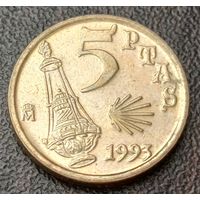 Испания 5 песет, 1993   ( 1-1-2 )