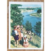 Піянеры на нёманскай кручы. Гродна. БССР. 1959 г. Чыстая.