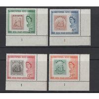 Сент Кристофер Невис Ангилья 1961 ** 100-летие марок колонии, серия 4 марки (SG 123-126) угол
