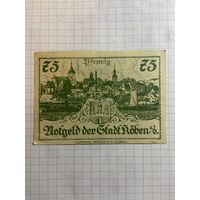 75 пфеннингов (нотгельды) г. Германия.