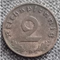 2 рейхспфеннига 1938 D