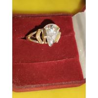 Серебряное кольцо с золотом