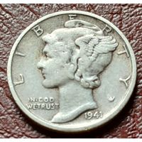США 10 центов , 1941   S  ( 1-2-1 )
