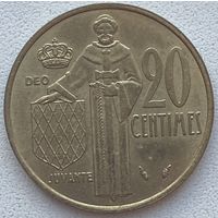 Монако 20 сантимов 1976 г.