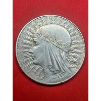 10 злотых 1932 года. Ядвига красивая в коллекцию. С рубля , без м.ц. См. др. мои лоты.