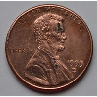 США, 1 цент  1995 г. D