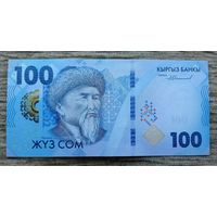 Werty71 Киргизия Кыргызстан 100 сом 2023 2024 UNC банкнота
