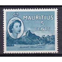 122.BrKSe. Великобритания. Колонии. Маврикий. Елизавета II. Местные мотивы. 5C. 1954 г. Mi.#246. MNH.