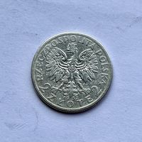 Монета СЕРЕБРО Польша 2 злотых 1932 год Ядвига ОТЛИЧНЫЕ