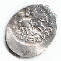 Денга ~1435-1445 Василий II Васильевич (Темный) Сирена/Всадник колет змею _состояние XF