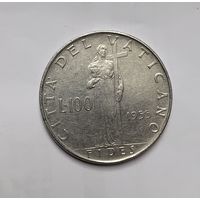 100 лир 1955 Ватикан