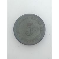 Германия 5 пфеннигов  1899 года . D