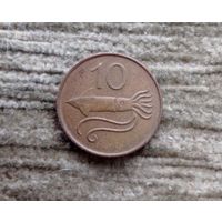 Werty71 Исландия 10 Эйре оре Эре 1981 Кальмар Корова