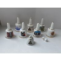 Колокольчики сувенирные, фарфор.