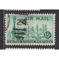 Авиаци. Самолет над Нью-Йорком  США 1911 год лот 11