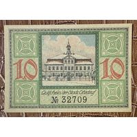 Нотгельд 10 пфеннигов 1921 год. Ордруф. Веймарская республика