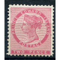 Британские колонии - остров принца Эдуарда - 1862/68г. - королева Виктория, перфорация 11 1/2, 2 P - 1 марка - чистая, без клея [Mi 5 C]. #3-WB-102-A-1